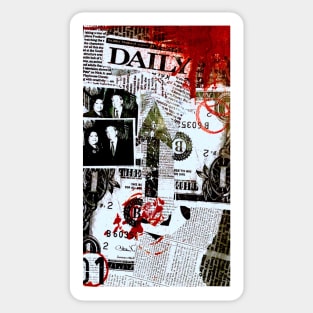 Newspaper Collage Article Sticker